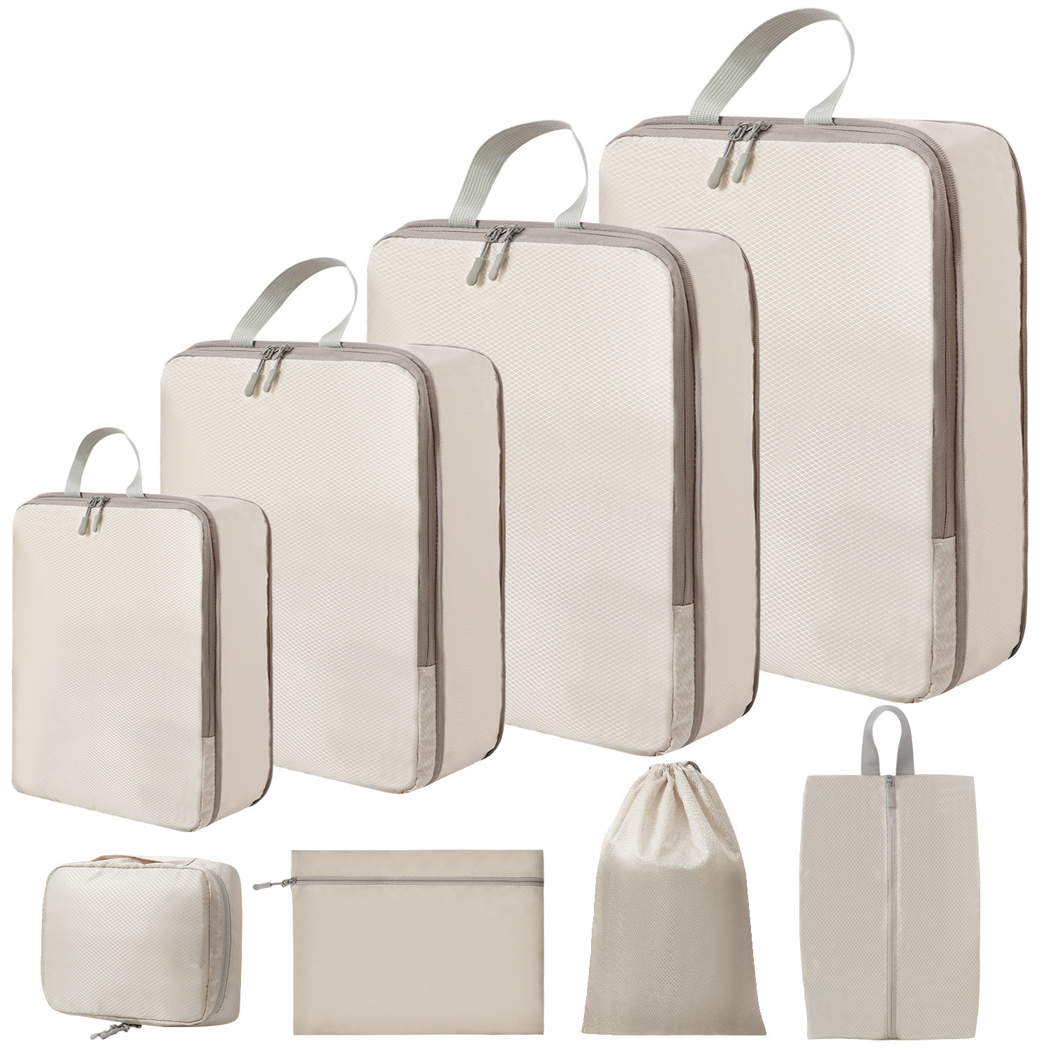 Conjunto beige de 8 piezas