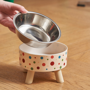 Anti-Tip Stainless Steel Pet Bowl - Elevated <b>Cat</b> Dog <b>Feeder</b> - Product Image 5