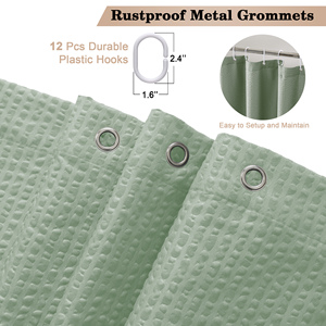 3D nổi không thấm nước Rèm Tắm cho rèm phòng tắm, khách sạn sang trọng chất lượng phòng tắm Rèm Tắm, 72x72 <span class=keywords><strong>inch</strong></span> - Product Image 4