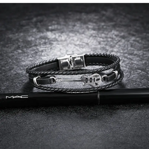 Mode créatif titane acier <span class=keywords><strong>guitare</strong></span> bijoux <span class=keywords><strong>corde</strong></span> mens <span class=keywords><strong>bracelet</strong></span> en acier inoxydable - Product Image 3