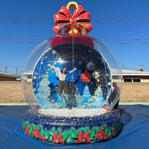 Cabine gonflable portative de photo de <span class=keywords><strong>globe</strong></span> de neige de maison de ballon de bulle avec la base pour la fête de Noël - Product Image 3