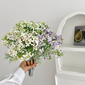 Bouquet de lilas artificiels Yasunobu, fleurs en soie blanches, jaunes, violettes, rose clair, décoration nordique pour la maison, accessoires de mariage - Product Image 4