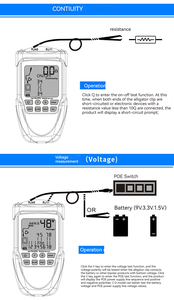 Testeur de câble réseau I-POOK PK65H+ avec écran LCD, interfaces RJ11/RJ12/RJ45/USB, traçage de câbles, portée de 600 m, protection IP65, précision de 2 % - Product Image 5