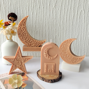 <span class=keywords><strong>Castillo</strong></span> vela molde Ramadán decoración vela molde arco puerta silicona molde Luna estrella vela molde Ramadán regalo idea decoración del hogar - Product Image 4