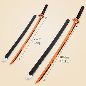 Gran oferta <span class=keywords><strong>de</strong></span> Tiktok, espadas <span class=keywords><strong>de</strong></span> madera Katana Demon Slayer, Cosplay con soporte para cuchillo, adornos Demon Slayer Katana - Product Image 4