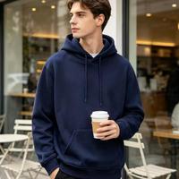 En stock – Sweat à capuche court et ample personnalisé avec logo, robuste et idéal pour l'hiver
