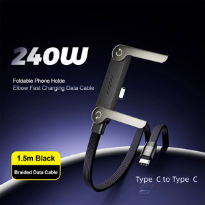 Nouveau produit 2026 – Câble de données <span class=keywords><strong>USB</strong></span>-C vers <span class=keywords><strong>USB</strong></span>-C 240W avec support, câble de charge rapide pour iPhone 17, tablette Huawei et jeux mobiles - Product Image 1