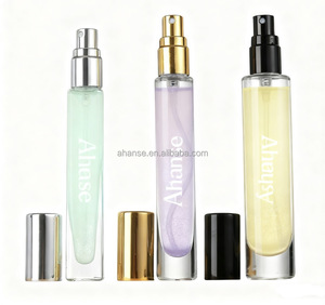 10ml 정사각형 원형 여행 테스터 크림프 입 유리 향수병 펌프 포함 - Product Image 1
