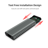 Casing SSD M.2 NVME, kandang USB C Gen2 10Gbps,PCIe M.2 MVME SSD gratis untuk SSD 2230 2242 2260 2280