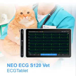 Lepu Carewell Med Hospital Portable 3 Channel 12 Leads Vet Ecg Machine Animal Veterinary Ekg With Trolley