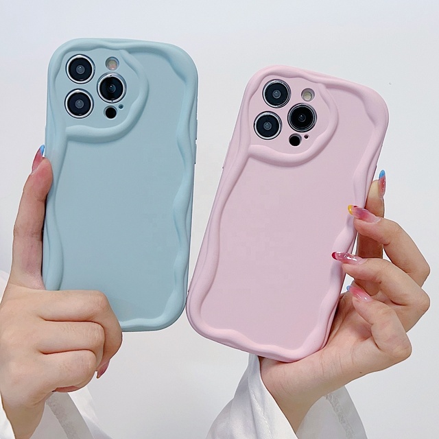 Curve Wave Cream Candy Solid Color TPU Phone Case for Infinix Hot 30 Play 30i 20I 12 10 Pro for TECNO Spark 10C Camon 20 GO8C 9