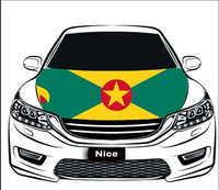 Housse de capot de voiture imprimée du drapeau national de Kosrae, housse de capot de moteur de voiture en polyester élastique pour les activités de plein air