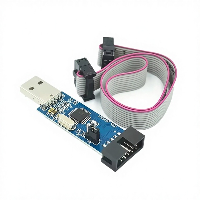 51 AVR Programmer ISP USBISP V2.0 Downloader with Self-Recovery Overcurrent Protection