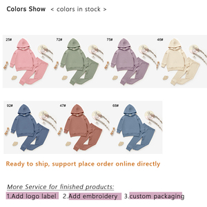 เสื้อกันหนาวเฟรนช์เทอร์รี่สำหรับเด็กชุดมินิมีฮู้ดและเลกกิ้งชุดเสื้อผ้าเด็กวัยหัดเดิน - Product Image 3