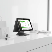 Sistema POS con Pantalla Dual de 15 Pulgadas de Aluminio, Precio al por Mayor, Caja Registradora para Supermercado, Blanco/Negro, 512GB, 8GB RAM