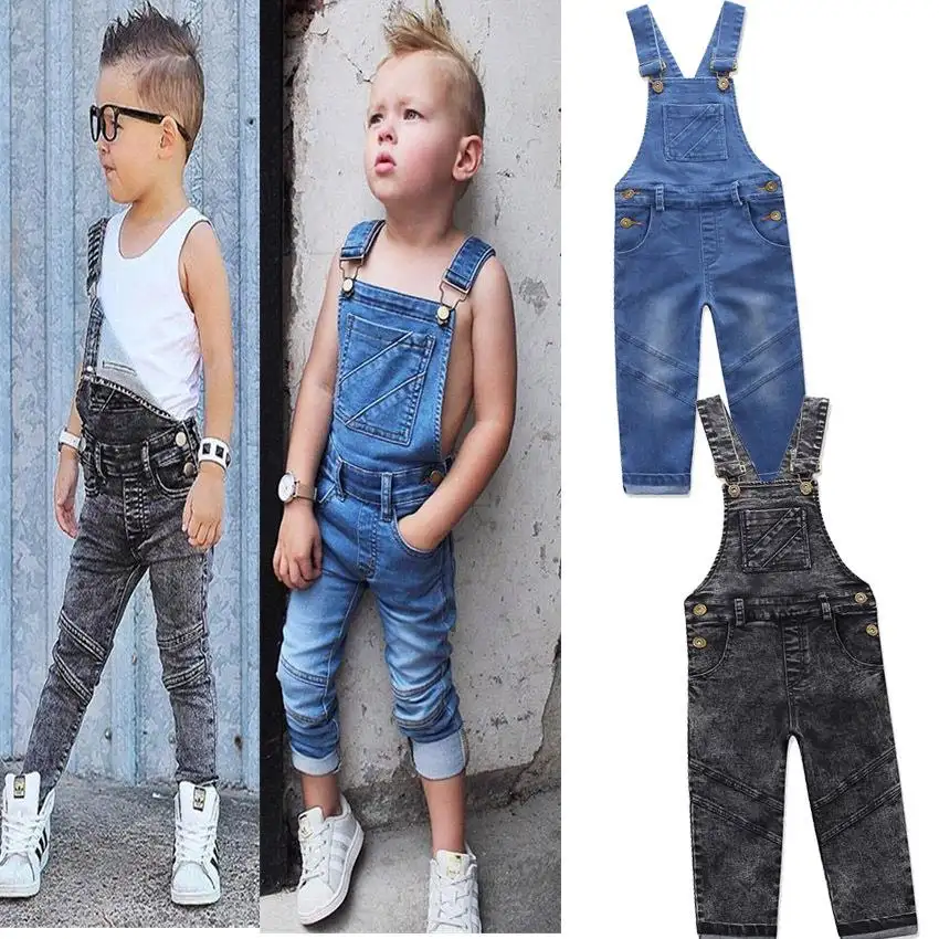 Kids Denim Katoen Overalls Baby Jongens Meisjes Jumpsuit Kinderen Kleding Infantil Mode Broek Peuter Broek Jarretel