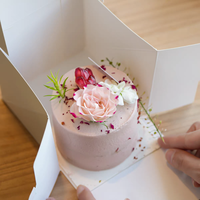 Boîte à gâteau écologique à clipser, sans colle ni ruban adhésif, emballage de boulangerie avec système de fixation, boîte à mousse, boîte à gâteau en tranches