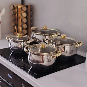 <span class=keywords><strong>Set</strong></span> di pentole in acciaio inossidabile da 16cm 18cm 20cm 20cm - Product Image 2