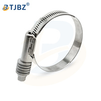 Colliers de serrage métriques en acier inoxydable robustes de type américain à couple élevé, tension constante, 25-40 mm, pour moteur et tuyau d'échappement