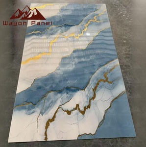 Wayon cao bóng <span class=keywords><strong>3D</strong></span> in UV PVC tấm ốp bảng đá cẩm thạch tấm Tường Bảng điều khiển cho phòng khách nhà bếp ăn uống và hội trường - Product Image 2