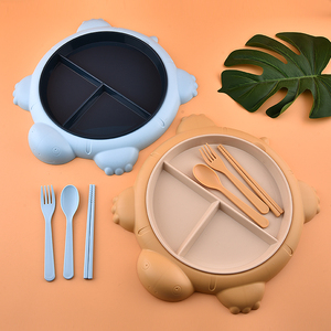 Platos bonitos de plástico con forma de tortuga de dibujos animados para niños, fiambrera ecológica al por mayor - Product Image 5