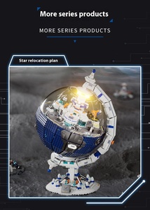 506504 1:24 không gian kính viễn vọng Mô hình đồ chơi trẻ em Lắp ráp khối xây dựng Quả Cầu Nhựa Câu Đố cho khoa học thăm dò Sao - Product Image 5
