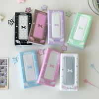 Penyangga Kartu Kredit Empat Kotak PVC Silver Life Fashion Custom Kpop 4 Cut Photocard Film 1P 2x6 Collect Book Photo Strip Album