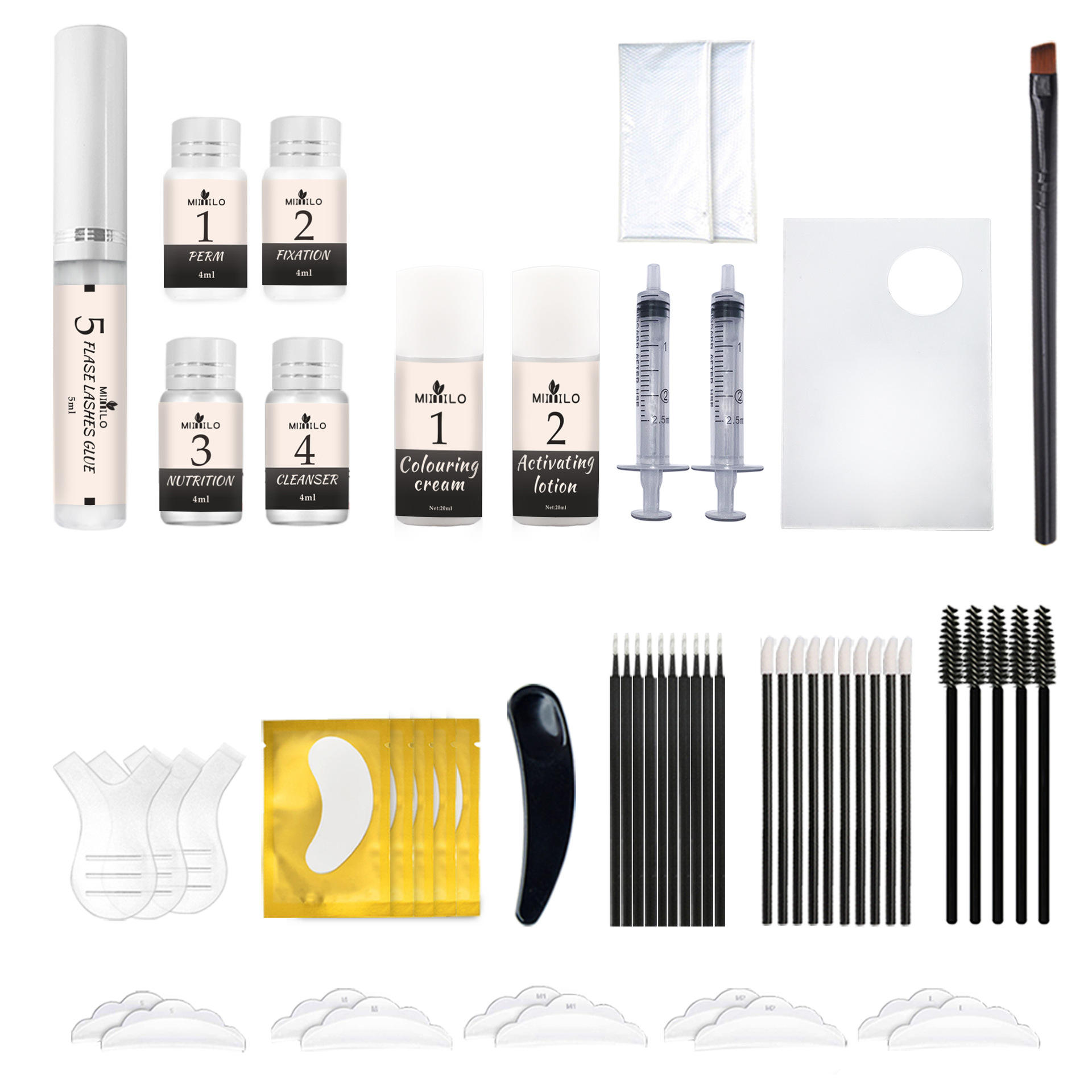 Cils Brow Lift et Teinte Kit Noir