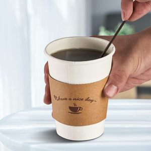 Manchons en papier biodégradables pour boissons chaudes, hôtels et cafés, 8/12/16 oz, avec logo - Product Image 4
