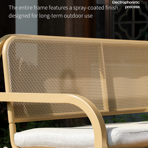 美琪小雅4人乗りスチール製モダン屋外スイングロッキングチェア-防水、耐久性、環境に優しく、持ち運び可能 - Product Image 2