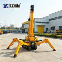 Mini-grue sur chenilles de 5 tonnes avec chenilles robustes pour le levage d'équipements sur sites miniers