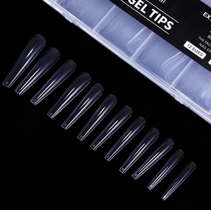 Vinimay ABS Trasparente XXL Punte per Unghie Finte a Coffin Extra Lunghe, Unghie Artificiali Francesi a Mezza Copertura, Punte per Unghie Finte Lunghe - Product Image 4