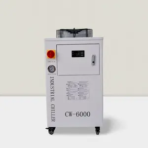 CW-6000 hava soğutmalı Chiller CO2 lazer Recirculating su soğutucu uçucu pompa kompresörü PLC motor rulmanı doğrudan tedarikçi