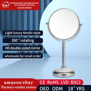 360-Grad-Make-up Stehende Vergrößerung X10 Hotel Fashion Badezimmer Kosmetik spiegel Doppelseitige Steht isch spiegel