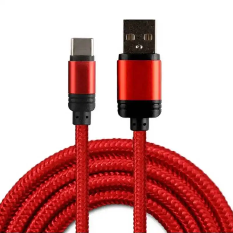 Wholesale charging cable nylon braided usb cable mobile phone fast charging usb data cable type C made in China
