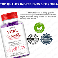 Gummies Vitality Growth XL de Source Chinoise – Vitamine B6, Racine de Maca, Tribulus Terrestris – 90 Gummies pour la Santé Osseuse Masculine