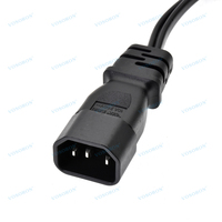 Câble adaptateur secteur IEC320 C14 vers double C7 Y Splitter, 10A 125V IEC 3 pôles mâle vers 2x2Pole femelle Figure 8 Plug