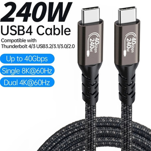 2m usb4 40Gbps thunderbolt4 Loại C nhanh 8K 60Hz 240W sạc ngày cáp cho XIAOMI Samsung điện thoại MacBook Pro máy tính xách tay Huawei - Product Image 3