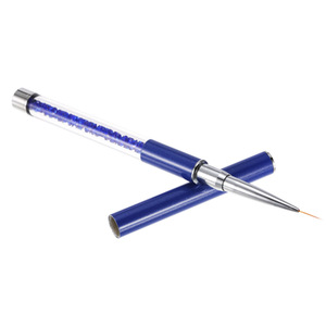 Pinceau liner pour nail art en nylon ultra-fin, manche métallique avec capuchon, stylo de traçage doux pour le dessin de lignes au vernis gel - Product Image 3
