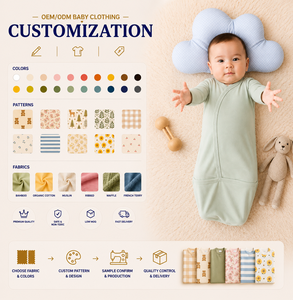 Combinaison Bébé Confortable en Bambou à Boutons Pression Manches Longues Vierge OEM Haute Qualité Prix de Gros Nouveau-né - Product Image 4