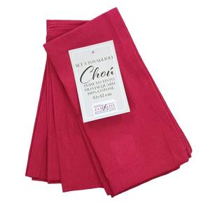 CHOU LINE - 4 NAPPEONS EN COTON 42X42 CM ROUGE - Product Image 1