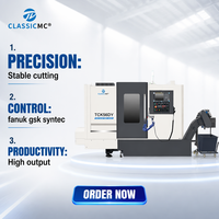 Centre d'usinage CNC TCK56DY à axe Y et axe C de haute précision avec outils motorisés pour l'usinage de pièces métalliques complexes