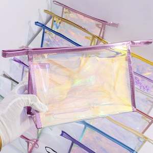 Bolsa de Trabajo Holográfica Iridiscente Reutilizable al por Mayor, Bolso de Mano Grande de PVC Arcoíris, Bolsa Transparente para Cosméticos, para Deportes, Viajes y Oficina - Product Image 6