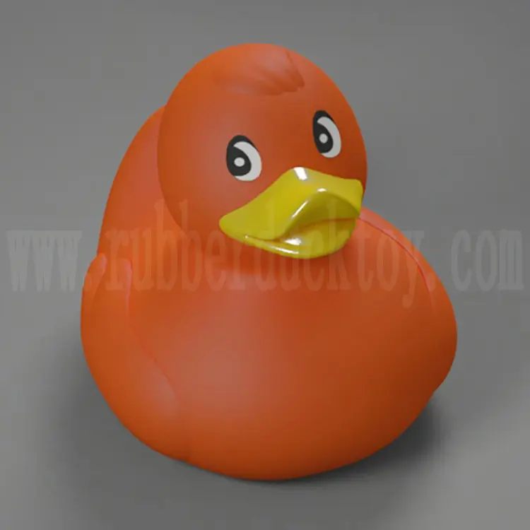 7cm promotional mini orange rubber duck with custom logo imprint , promo orange bath duck toy , floating orange duck bath toy
