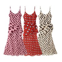 Robe de vacances élégante et tendance MYST&ZA pour femme, nouvelle collection automne 2026, avec écharpe triangulaire amovible et imprimé animal