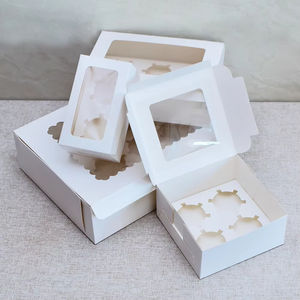 Paquete de 10 Cajas de Papel Kraft para Cupcakes con Ventana, Caja de Cartón para Pasteles, Muffins, Galletas, Dulces, Recuerdos para Bodas, Fiestas de Cumpleaños, 4 Tamaños - Product Image 3
