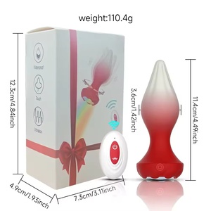 Wholesale Anal Training Expand Anal Plugs Butt New Product Sex Toys Anal Rose <b>Vibrator</b> Light 10 Frequency Twist Butt Plug - Product Image 6