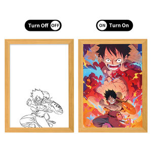 Impression UV Anime Luffy Cadre photo <span class=keywords><strong>en</strong></span> bois <span class=keywords><strong>Manga</strong></span> Design Décoration <span class=keywords><strong>de</strong></span> la maison Éclairage - Product Image 1