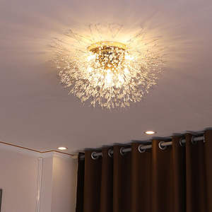 Belle entrée dorée style fleur Feu d'artifice Romantique chrome doré <span class=keywords><strong>Pissenlit</strong></span> abat-jour allée salon <span class=keywords><strong>plafonnier</strong></span> - Product Image 5