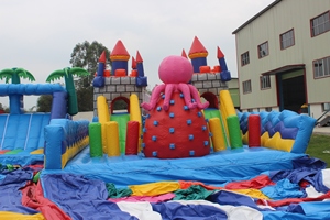 Inflatable Obstacle for Kids Octopus Jungle Theme Bouncer With Slide Sale Inflatable Obstacle Inflatable Obstacle Inflatable - Product Image 2